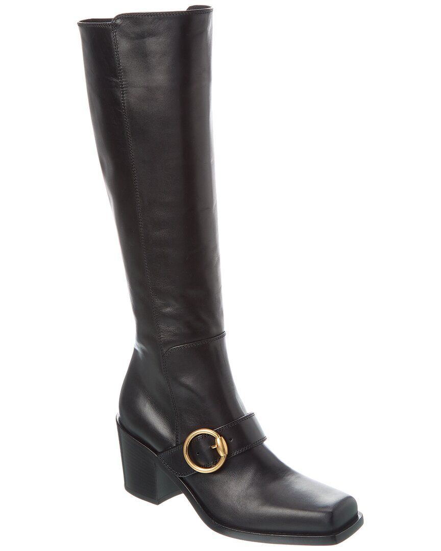 Gianvito Rossi Wayne 60 Leather Knee-high Boot In Black