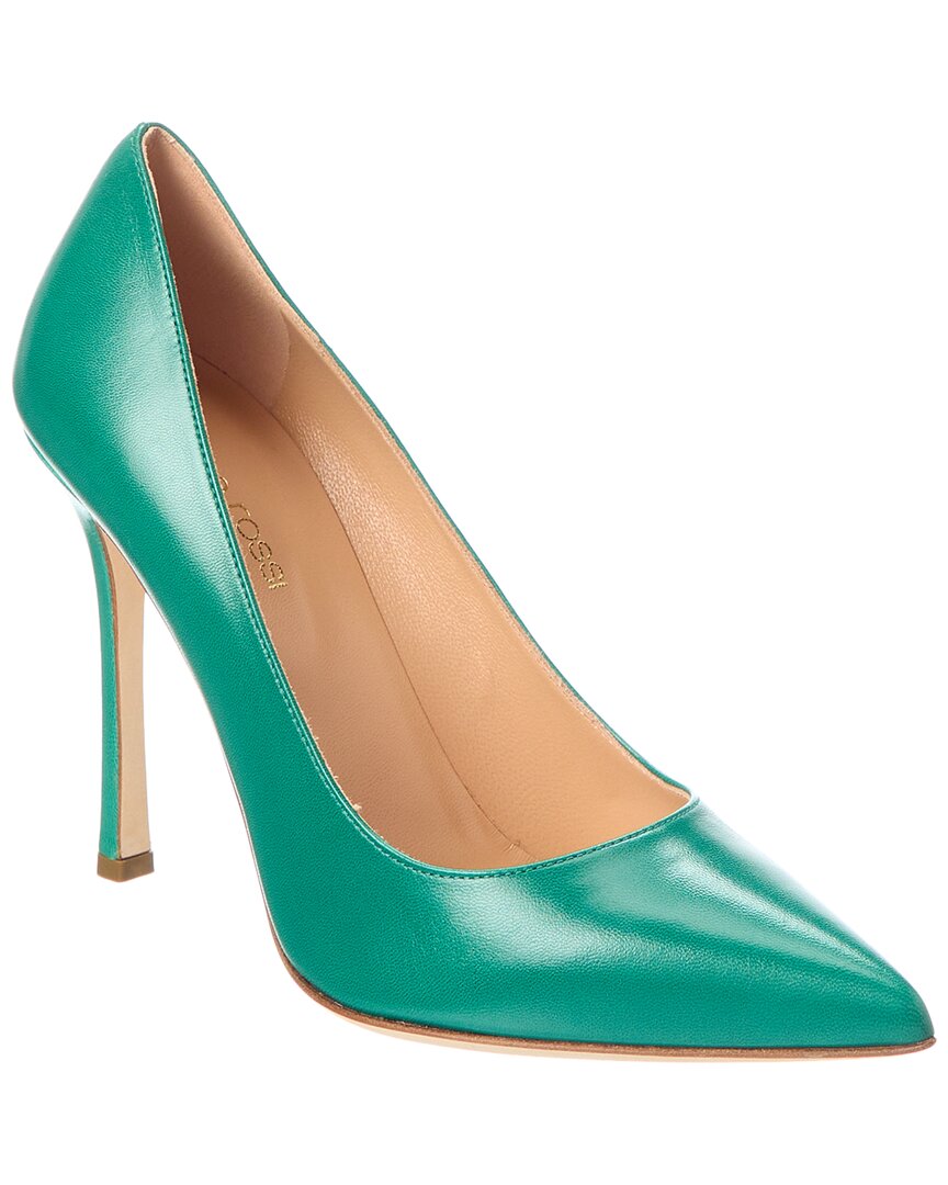 Sergio Rossi Leather Pump In Green