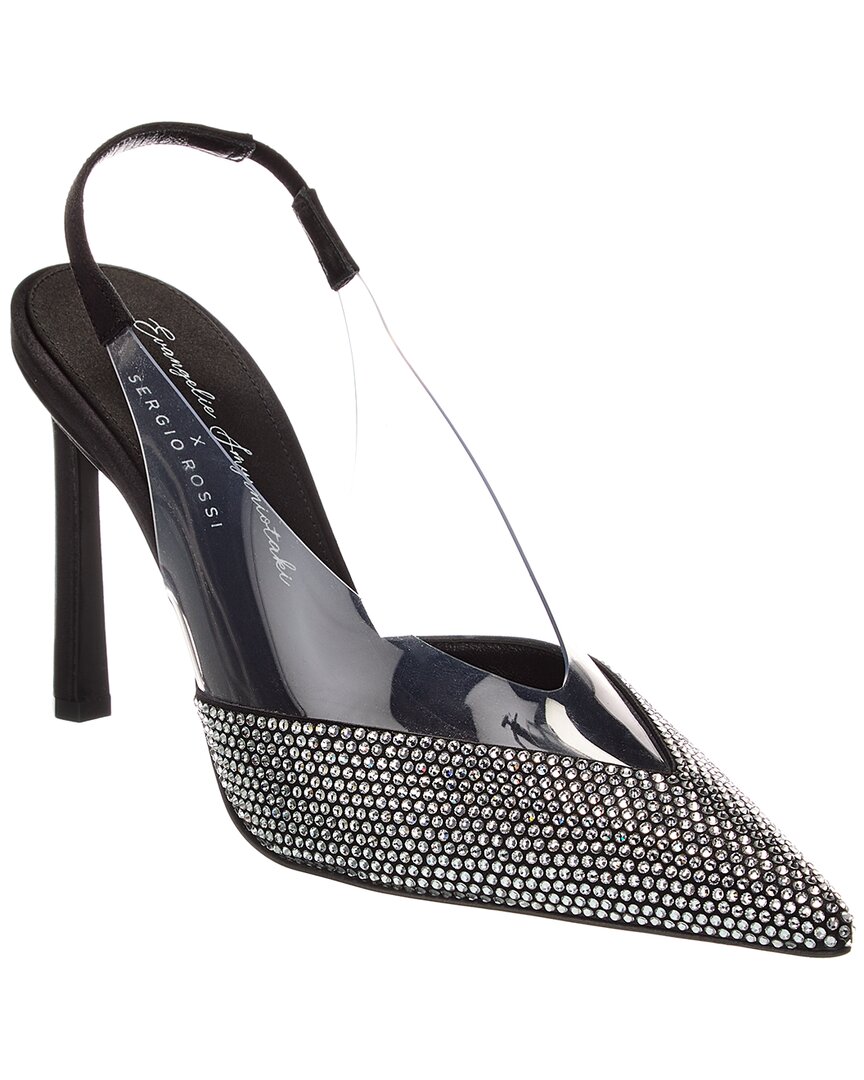 Sergio Rossi X Evangelie Smyrniotaki 95mm Embellished Pumps In Black