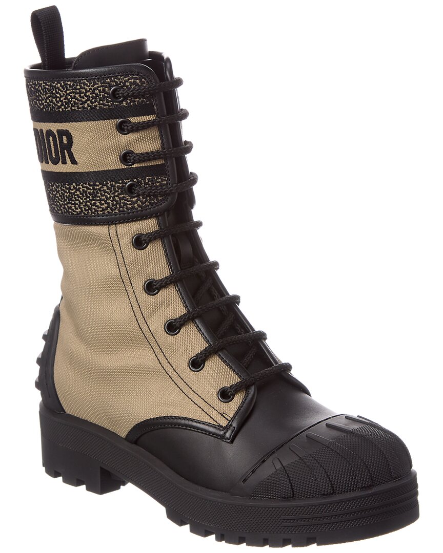 D-major cloth boots Dior Beige size 40.5 EU in Cloth - 35788612