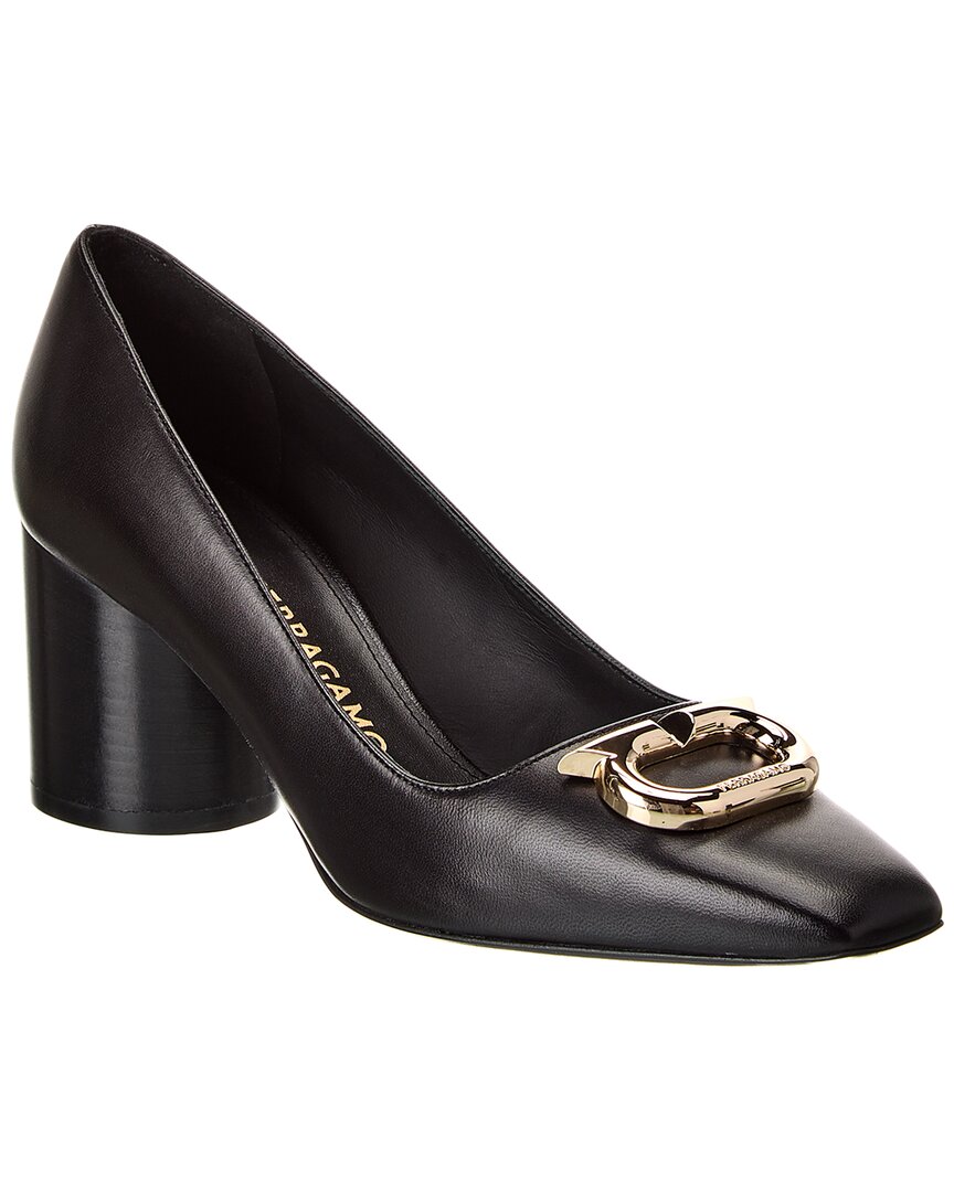 Кожаные туфли-лодочки Ferragamo Pania Женские черные 6.5 C