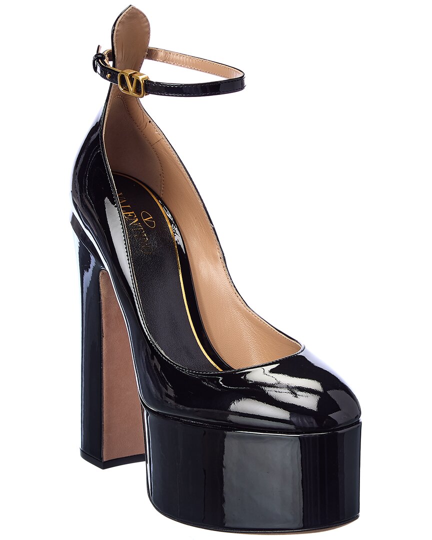 Valentino Garavani Valentino Go 155 Patent Platform Pump In Black