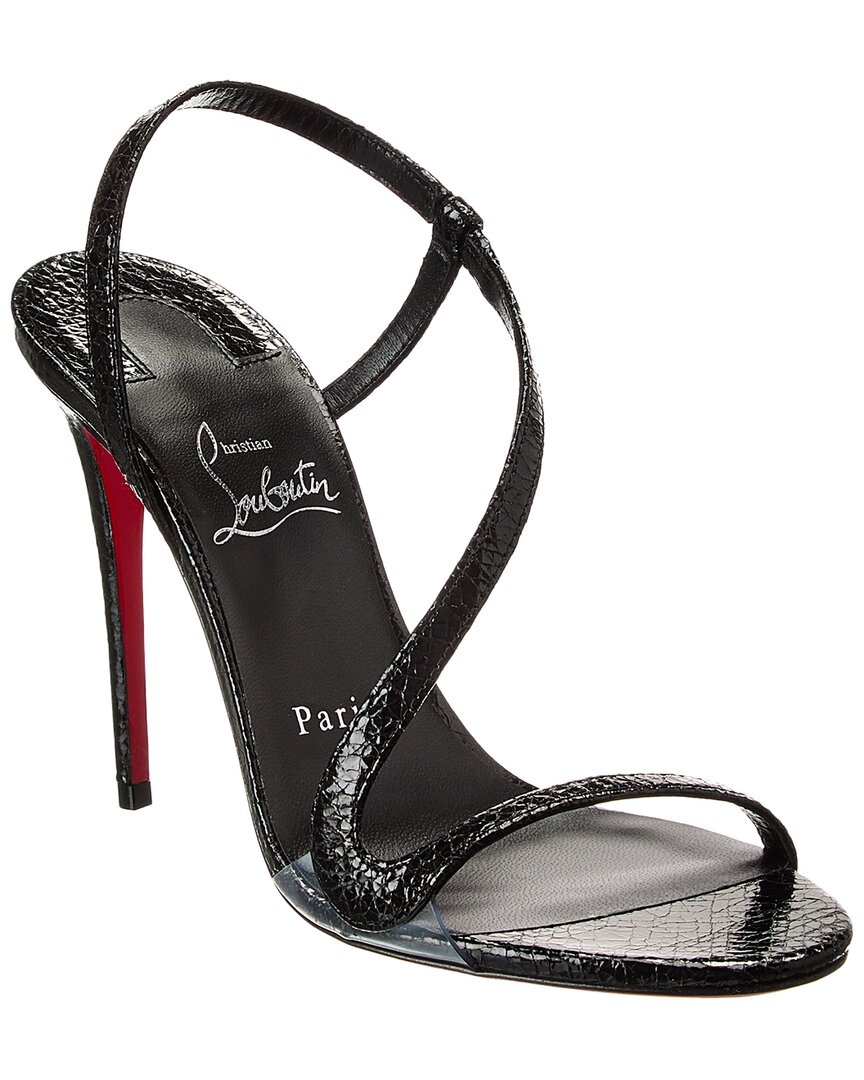 Christian Louboutin Rosalie 100 Leather Sandal In Black