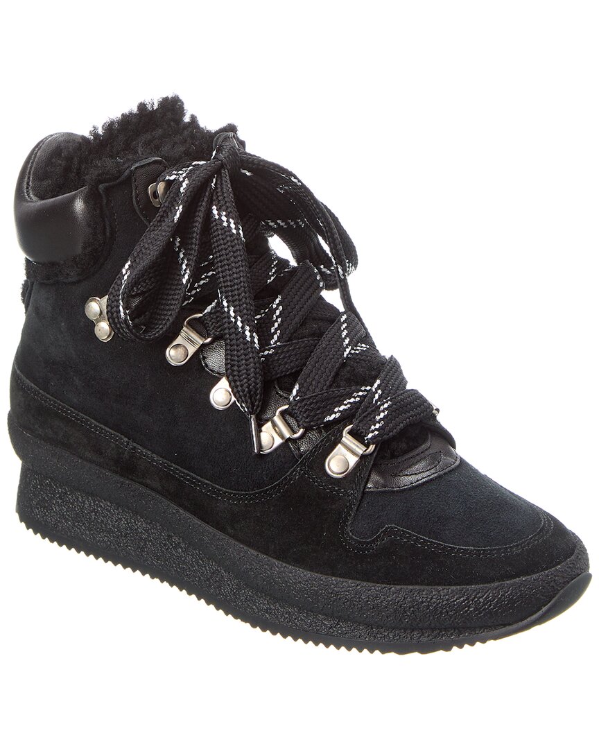 Isabel Marant Brendta Shearling Hiking Boot In Black
