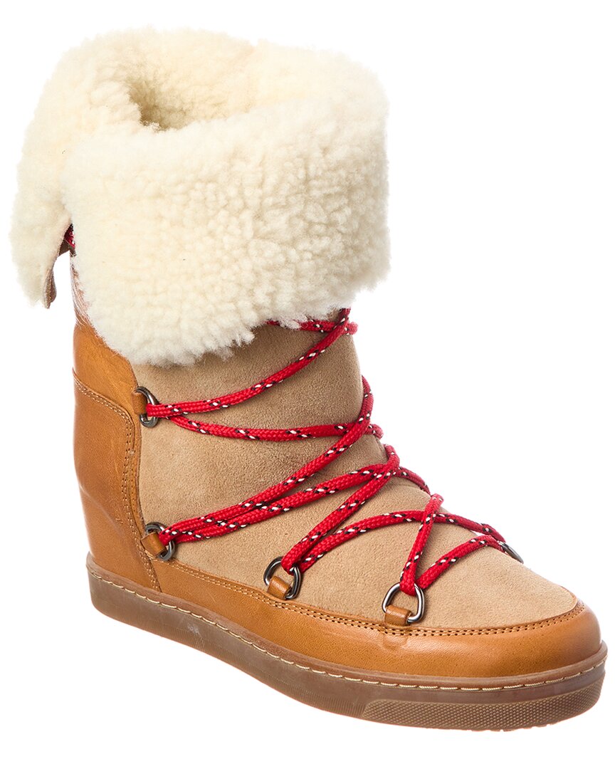 Isabel Marant Nowly Leather Boot In Brown