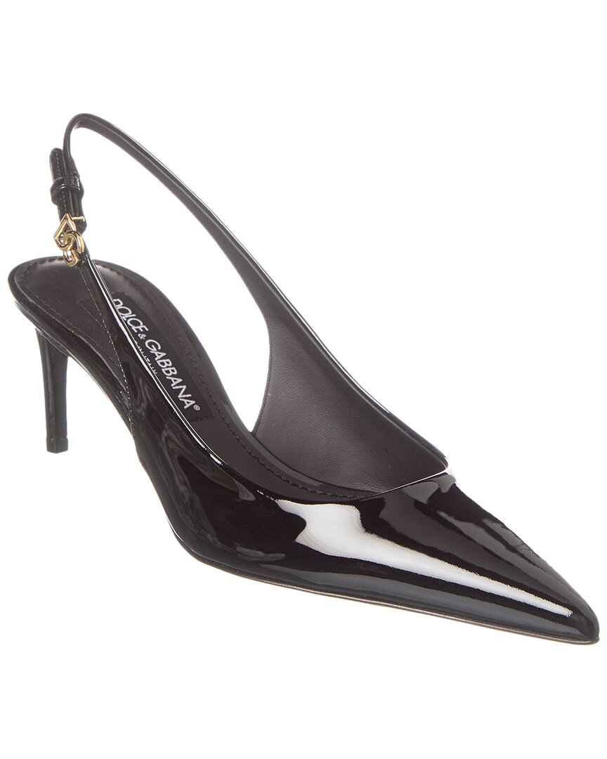 Dolce & Gabbana Nappa Slingback Dã©col In Black