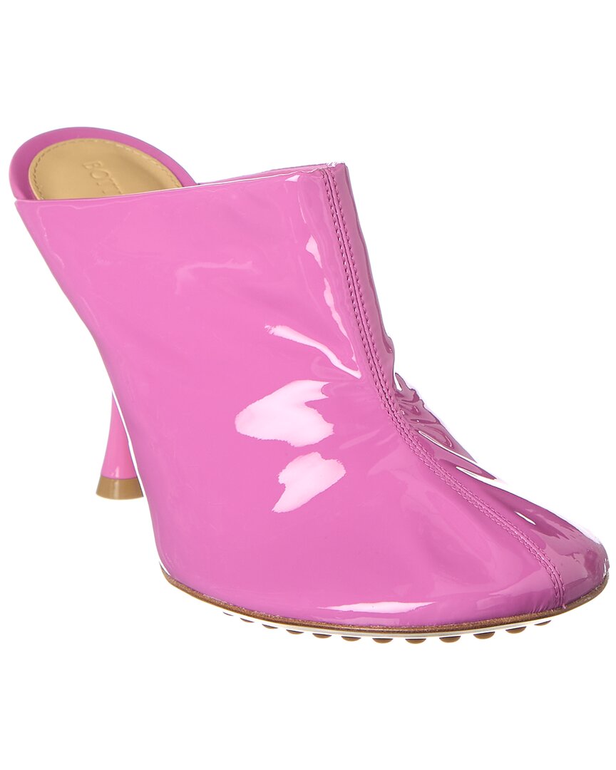Shop Bottega Veneta Dot Sock Patent Mule In Pink