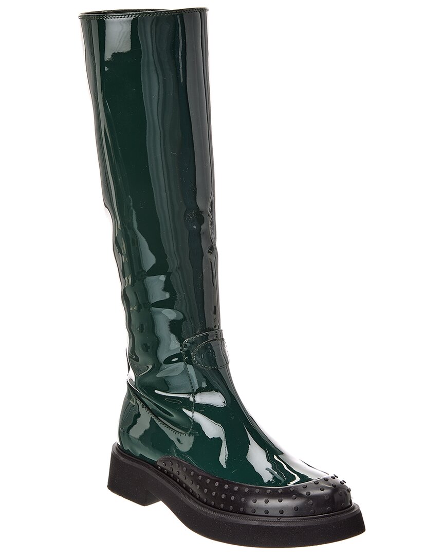 Tod's Tods Gomma Haircalf & Leather Knee-high Boot In Green
