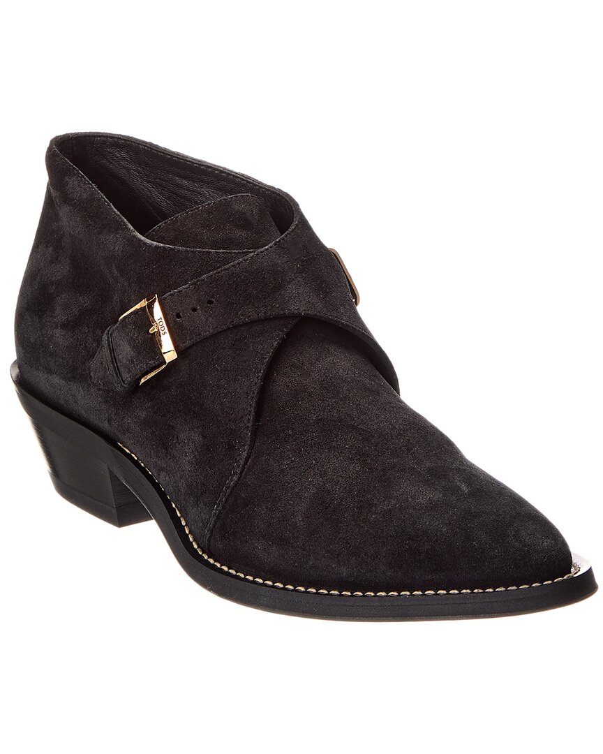 Tod's Dnu Pack Tods Gomma Leather Bootie In Gray