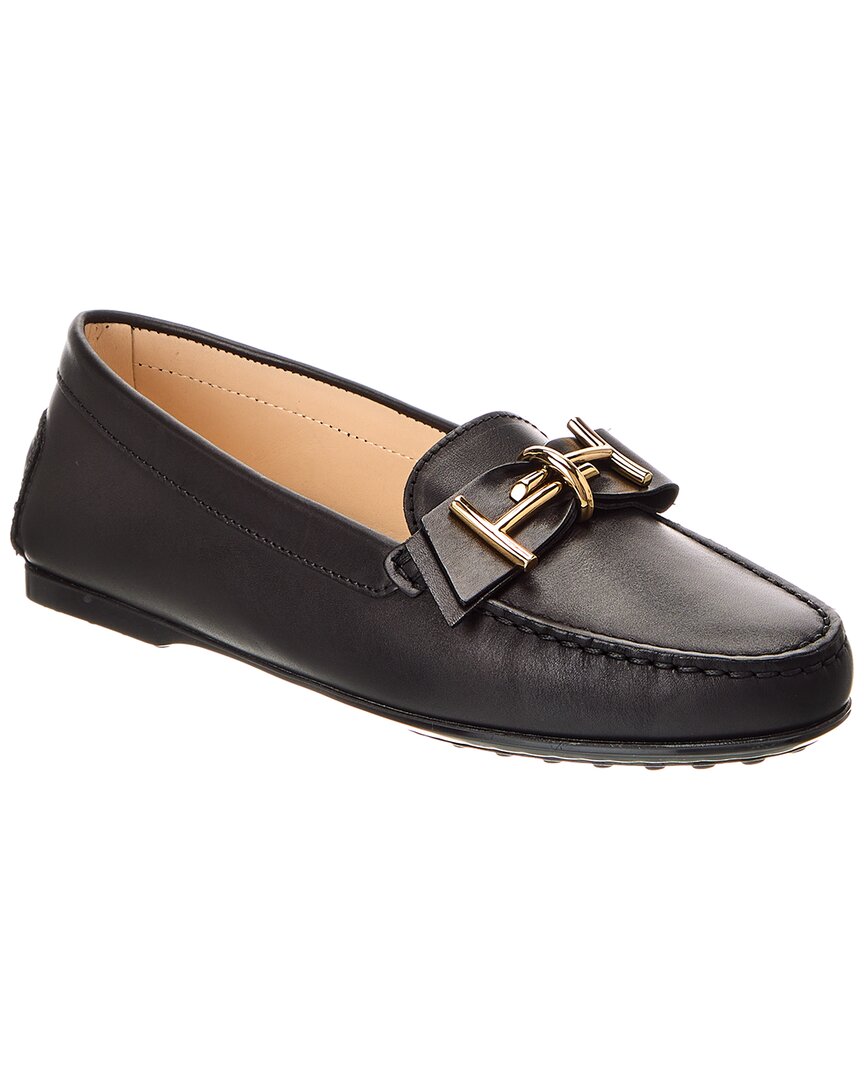 Tod's Gomma Leather Loafer In Black