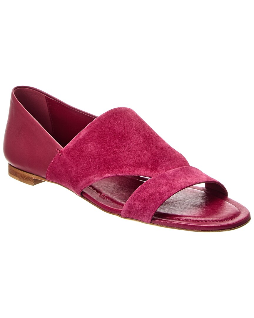 Tod's Women's Leather & Suede Flat Sandals In Red