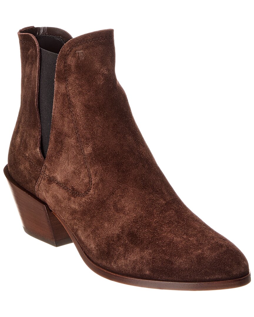 Tod's Dnu Pack Tods Snake-embossed Leather Bootie In Brown
