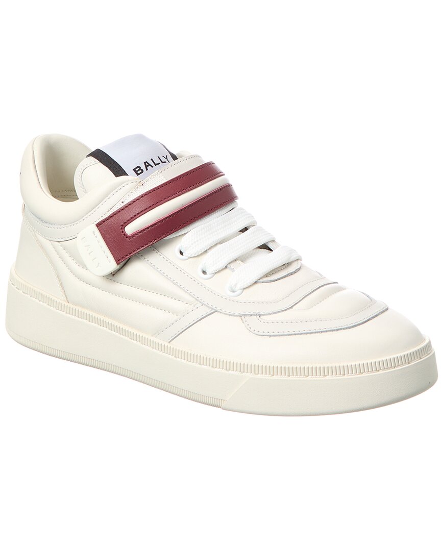 Bally Calf Leather Round Toe Sneakers In White