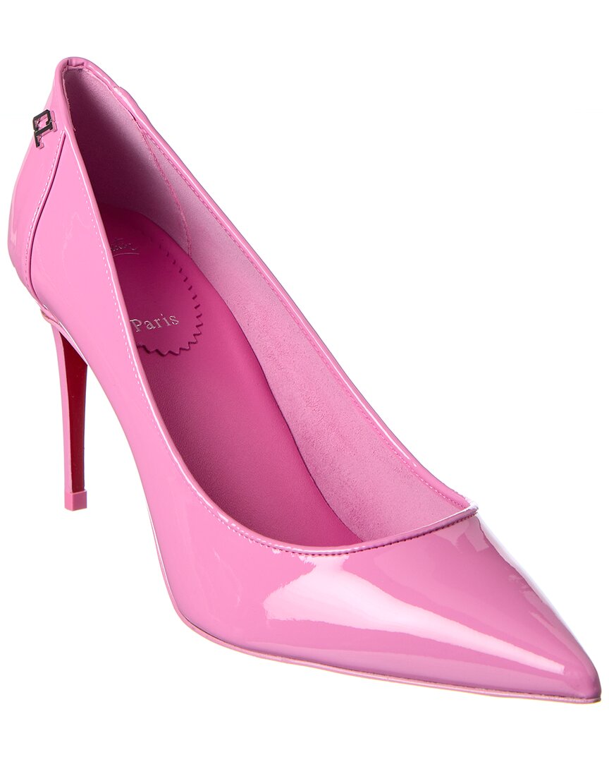 Christian Louboutin Pink Patent Leather Sporty Kate Pumps In Pink