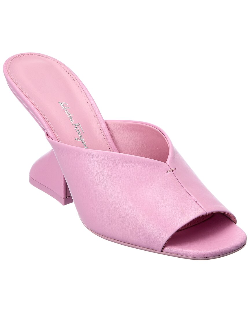 Кожаные сандалии Ferragamo Sansu Женские розовые 8C