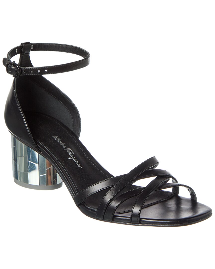 Ferragamo Woman Sandals Black Size 5.5 Calfskin In Black