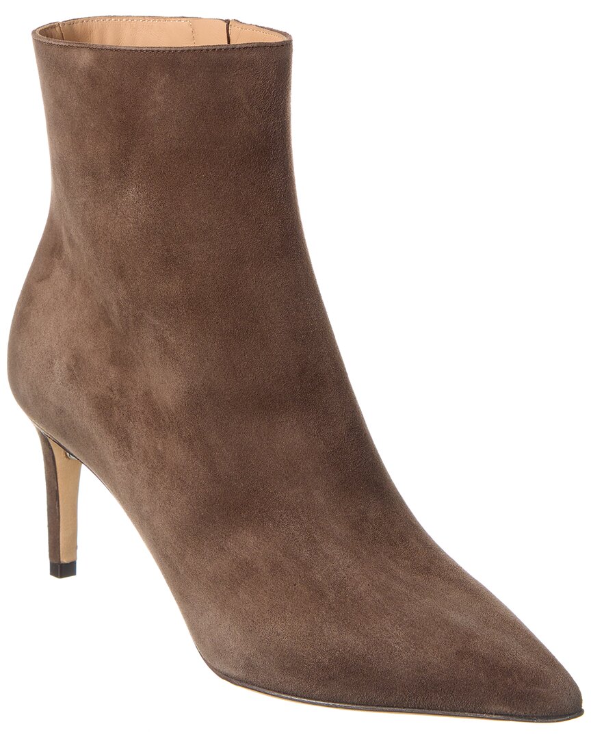 Ferragamo Imogen Suede Bootie In Brown