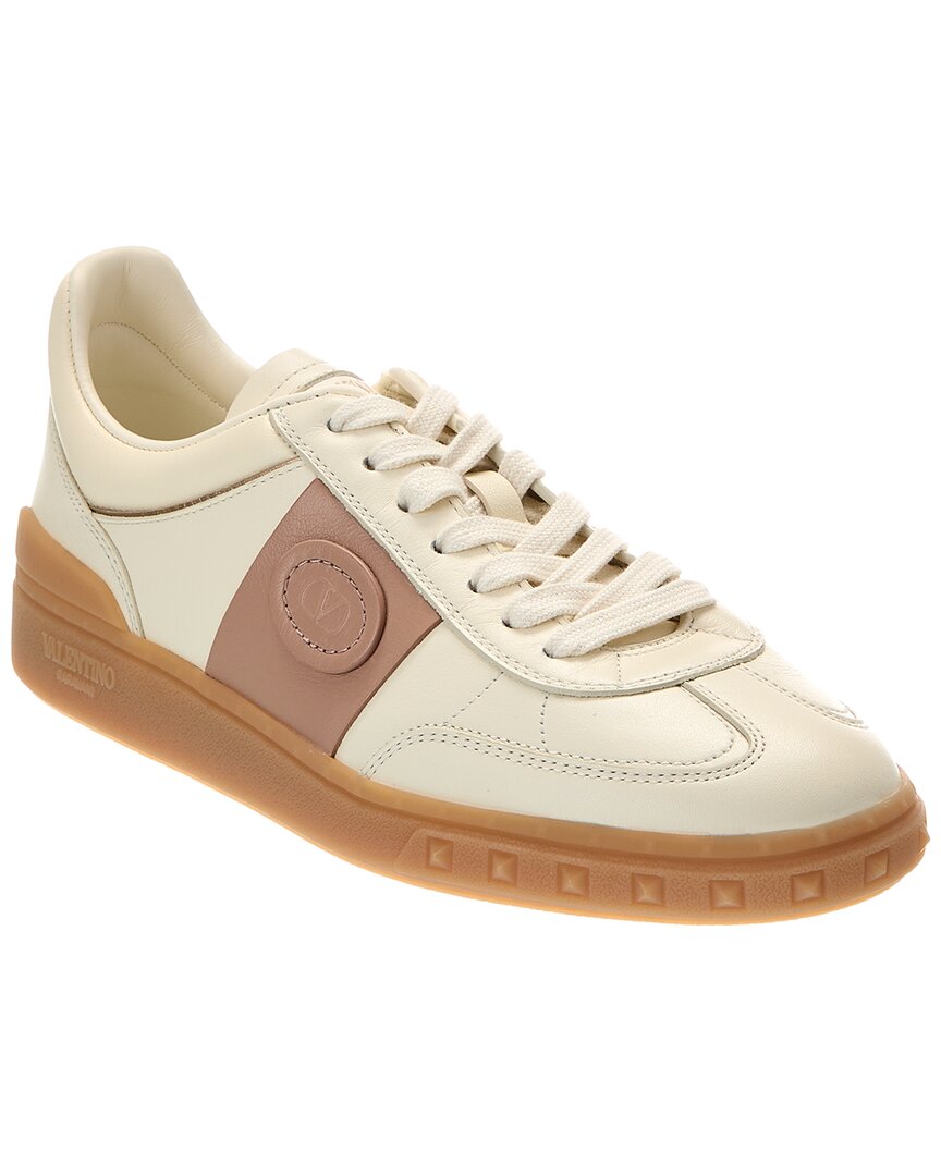 Shop Valentino Upvillage Leather Sneaker In White