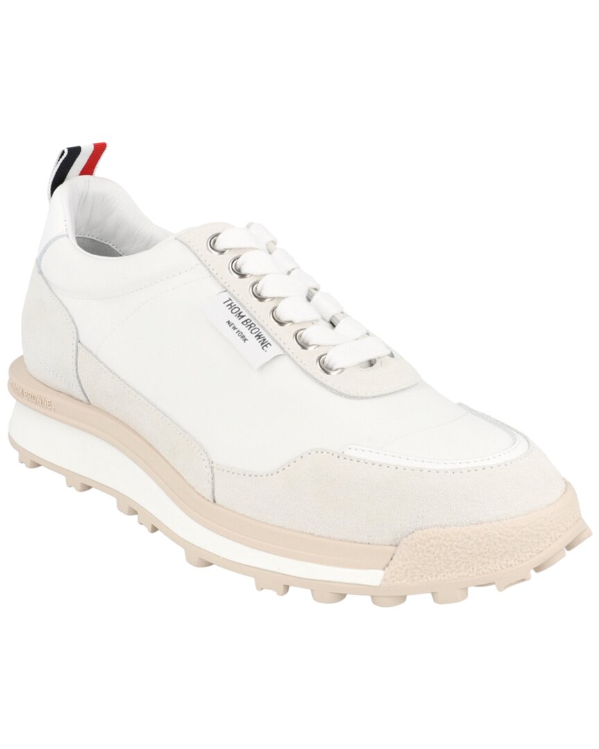 Thom Browne Leather Sneaker In White