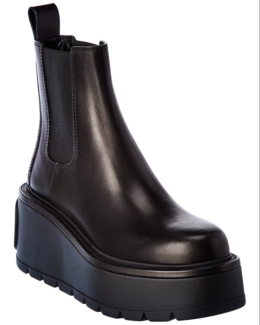 Valentino Uniqueform 85 Leather Boot In Black