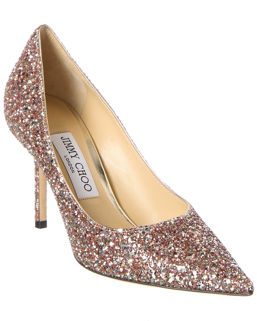 Jimmy Choo Love 85 Glitter Pump In Pink