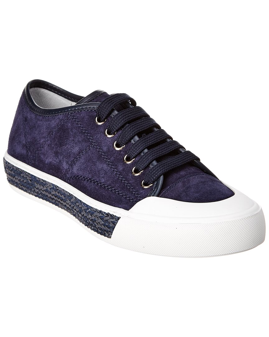 Shop Tod's Tods Suede Sneaker In Blue