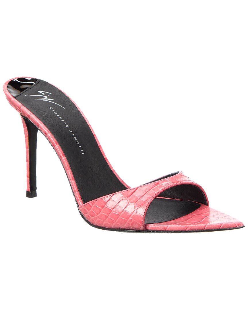 Giuseppe Zanotti Intrigo 70 Croc-embossed Leather Sandal
