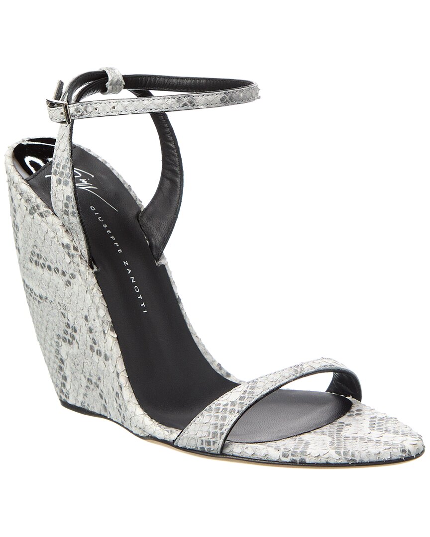 Giuseppe Zanotti Clandestino 105 Snakeskin Wedge Sandal