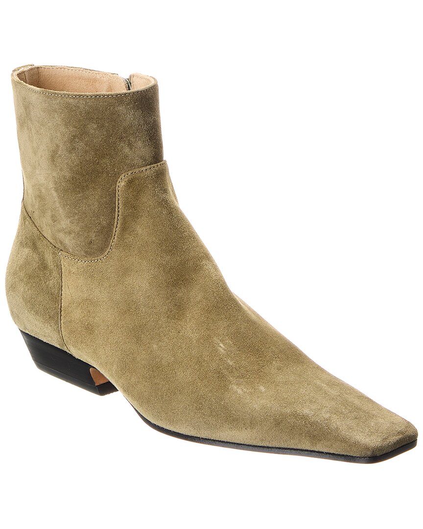 Khaite Marfa Suede Ankle Boots In Beige