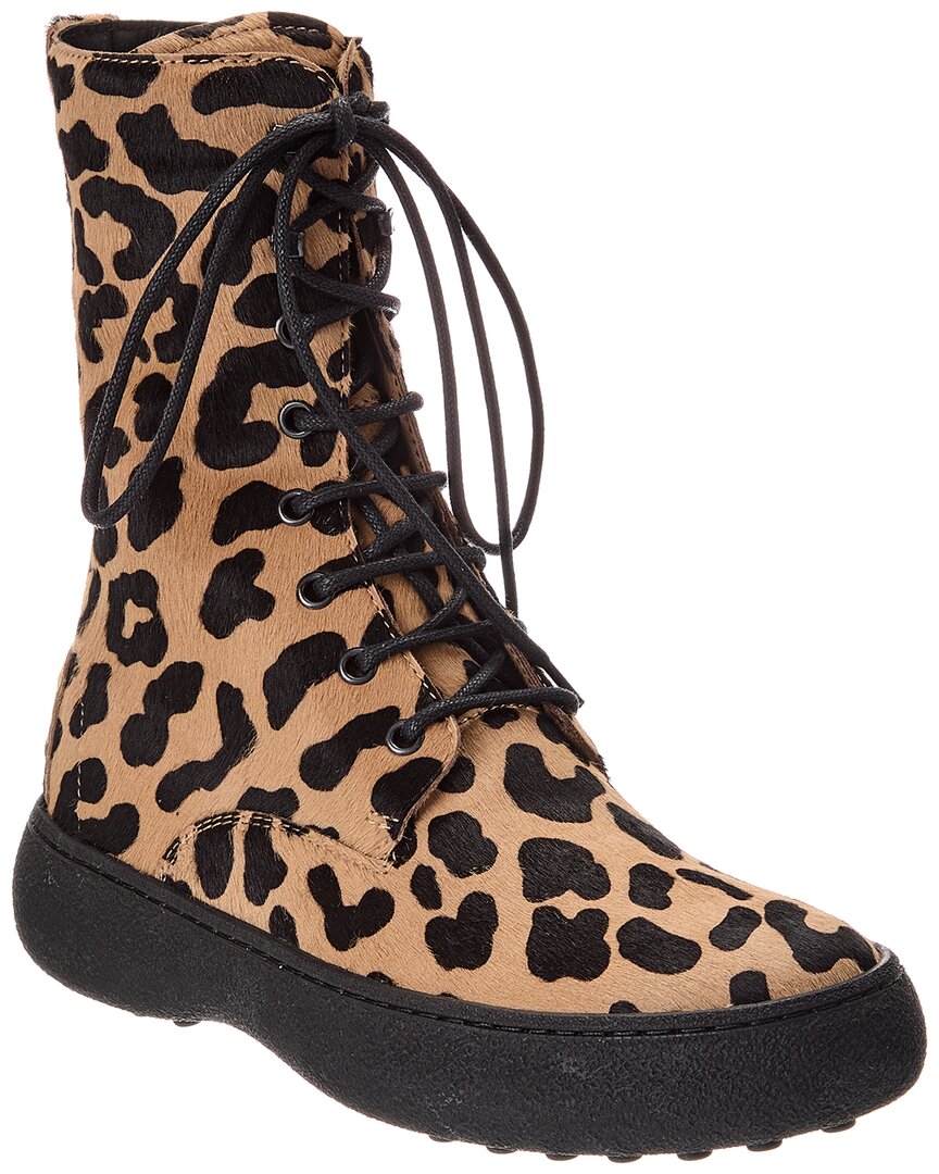 Tod's Lace-up Suede Boot In Brown