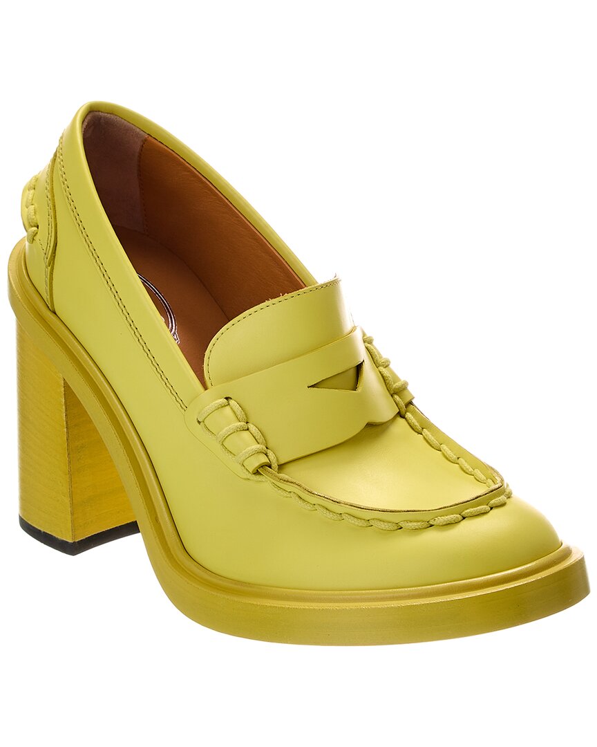 Tod's Leather Pump In Yellow