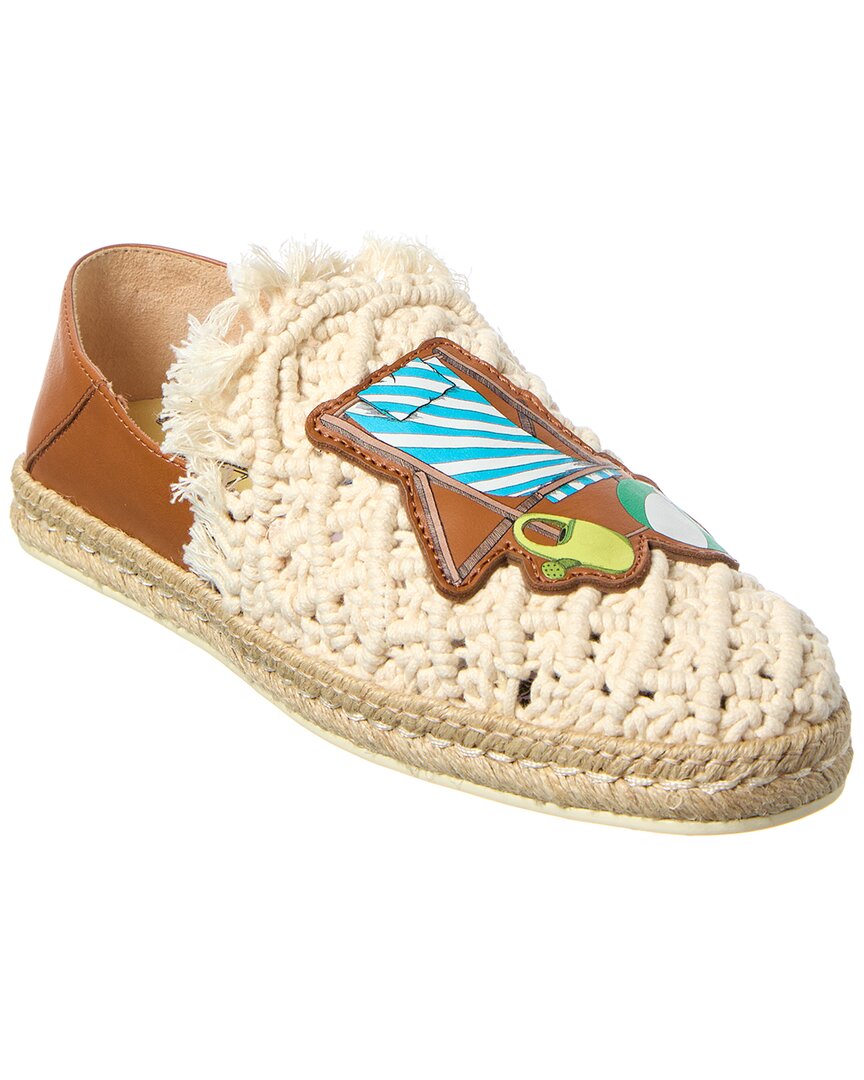 Shop Tod's Leather Espadrille