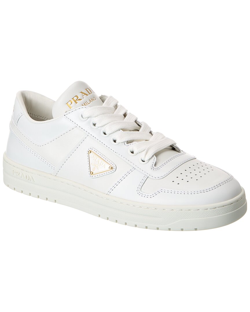 Prada Sneakers Downtown In Pelle Bianca Donna In White