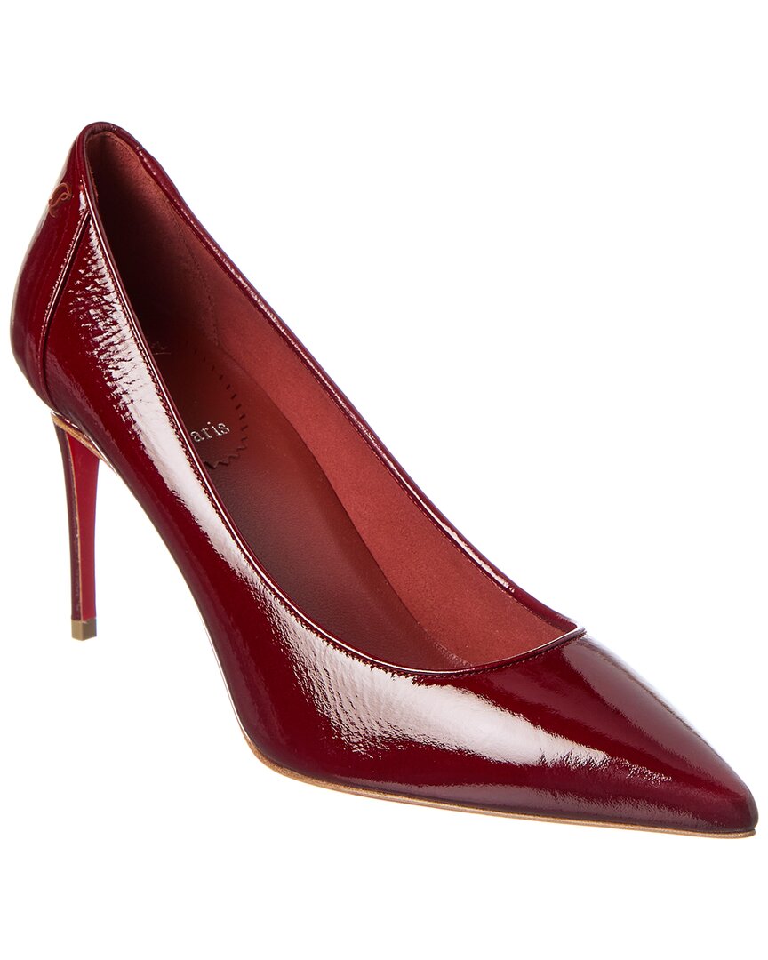 Christian Louboutin Sporty Kate 85 Patent Leather Pumps In Brown
