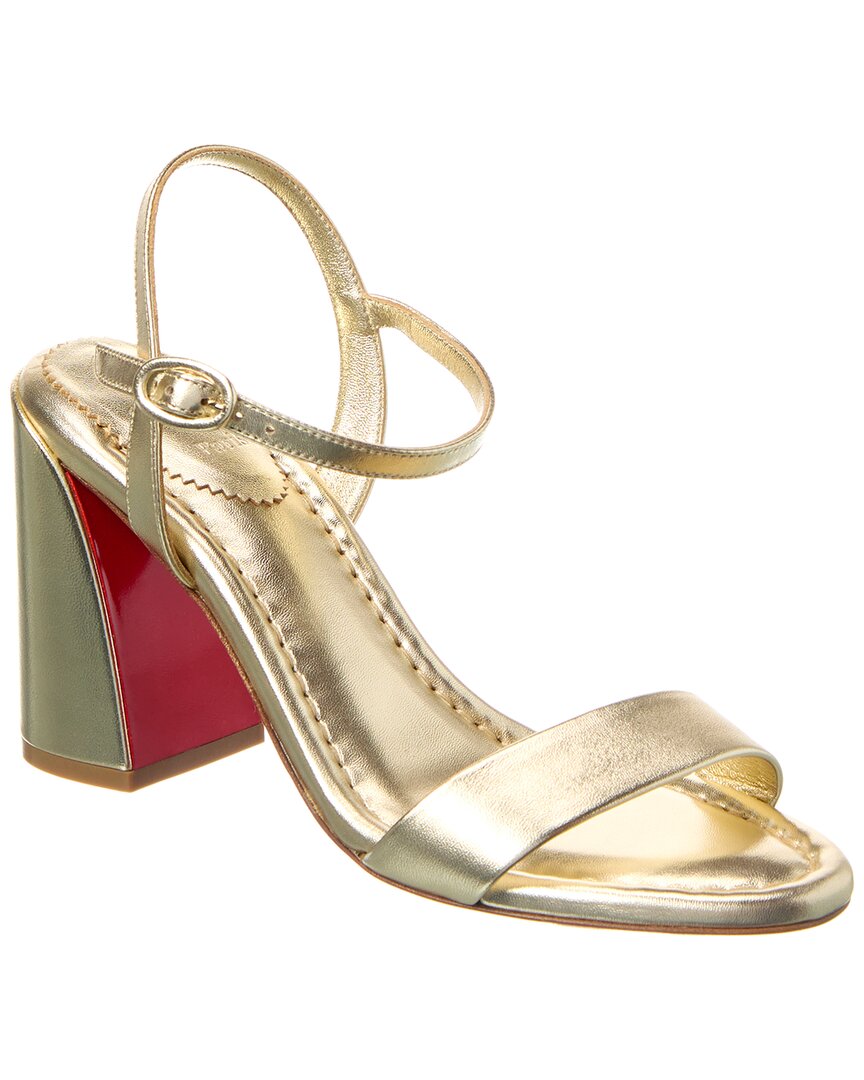 Christian Louboutin Miss Sabina Metallic Red Sole Ankle-strap Sandals