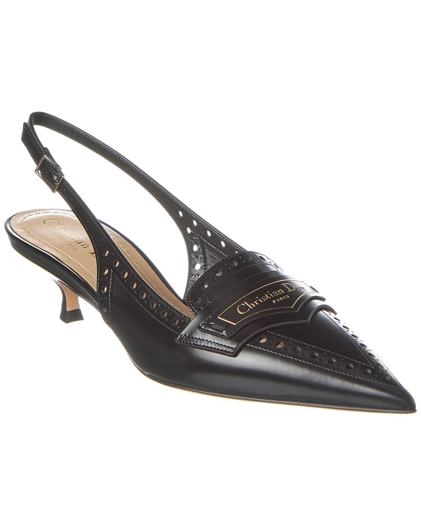 Dior Boy Leather Slingback Pump Women's Black 36 | eBay