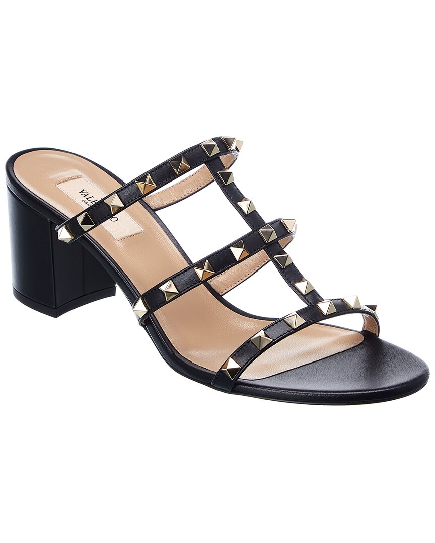 Shop Valentino Rockstud Caged 60 Leather Sandal