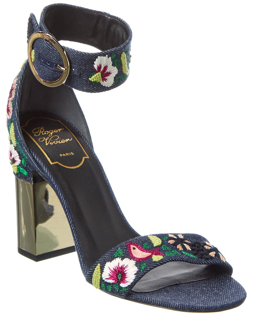 ROGER VIVIER ROGER VIVIER PODIUM DENIM SANDAL