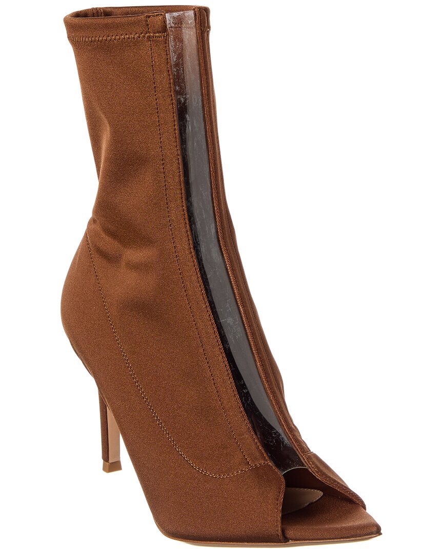 Gianvito Rossi Hiroko 85 Lycra & Vinyl Bootie In Brown