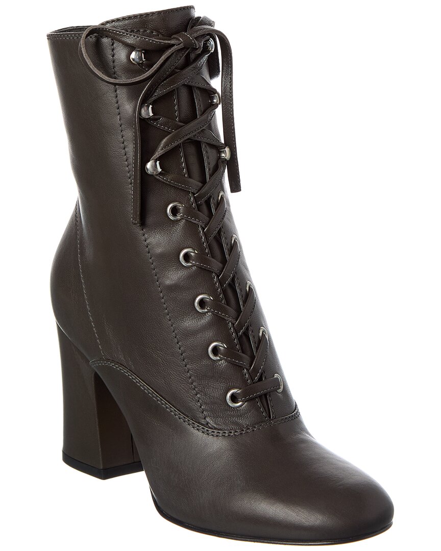 Gianvito Rossi Mackay 85 Leather Boot In Gray