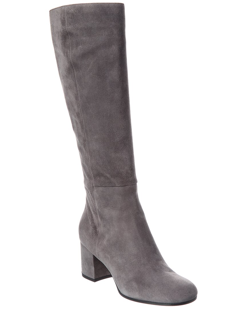 Gianvito Rossi Milton 60 Suede Knee-high Boot In Gray