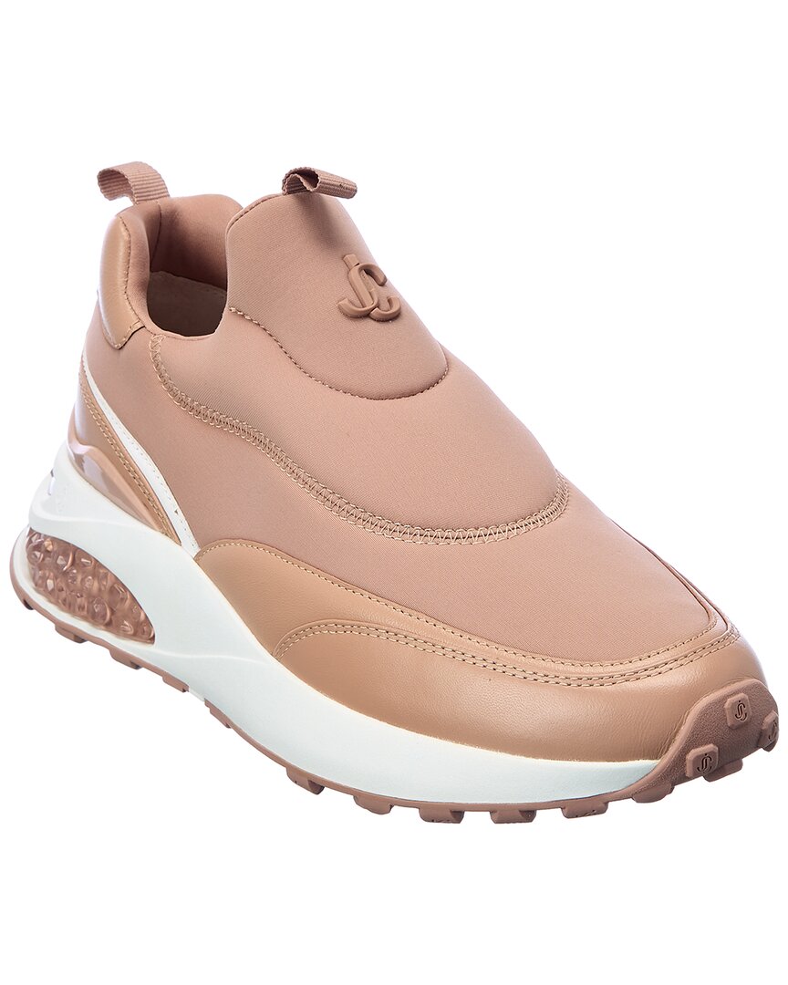 JIMMY CHOO MEMPHIS/F NEOPRENE & LEATHER SNEAKER