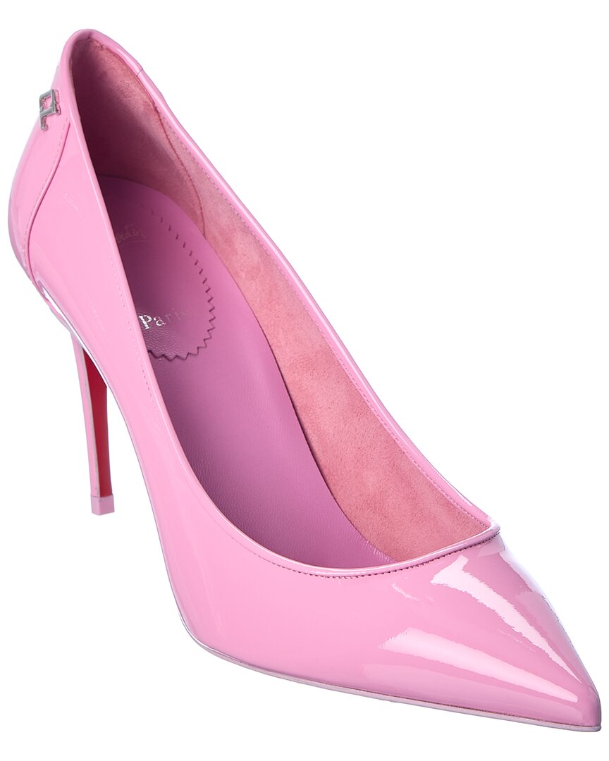 Christian Louboutin Sporty Kate 85mm Patent Soft Lining Red Sole Pumps In Pink