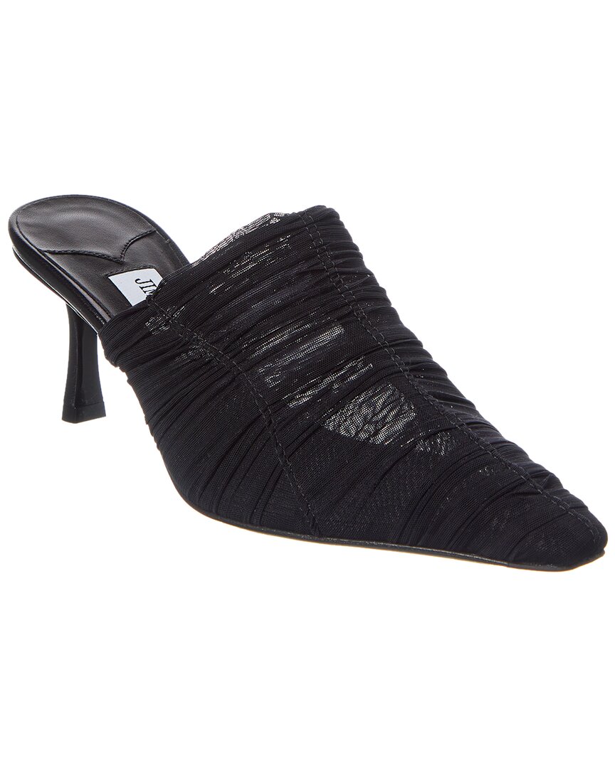 Jimmy Choo Draped Pointed Toe Stiletto Mules In Black