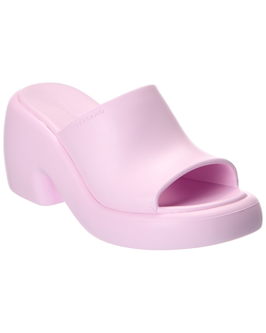 Ferragamo Deva Rubber Platform Mule