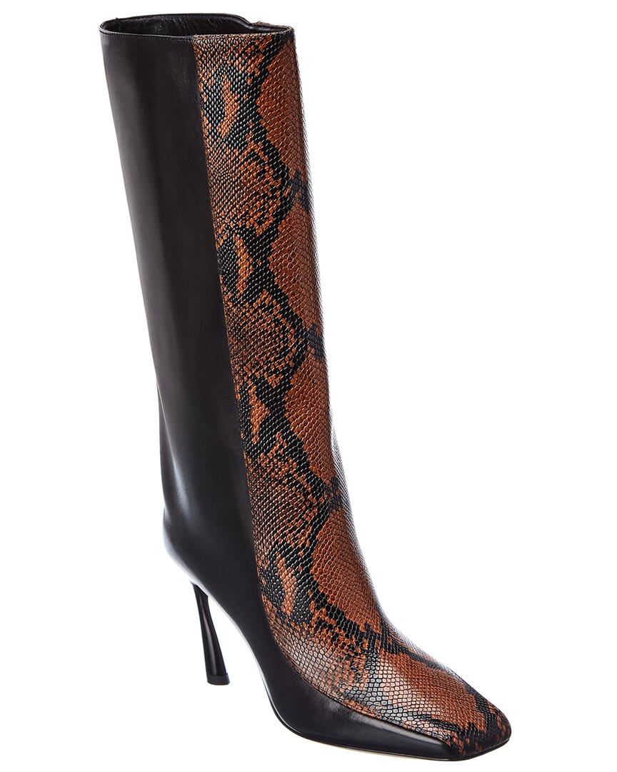 Jimmy Choo Mabyn 85 Snake-embossed Leather Boot