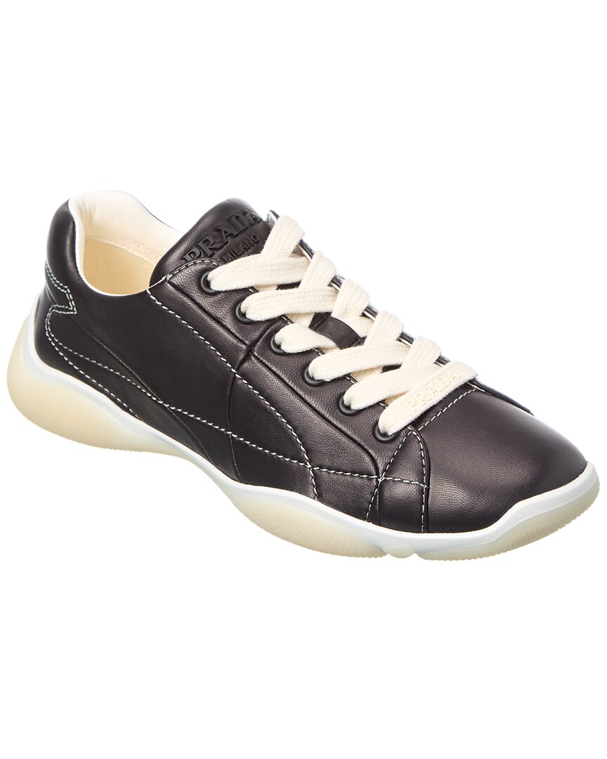 Prada Logo Leather Sneaker