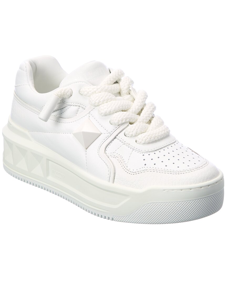 Valentino Leather Sneakers In White
