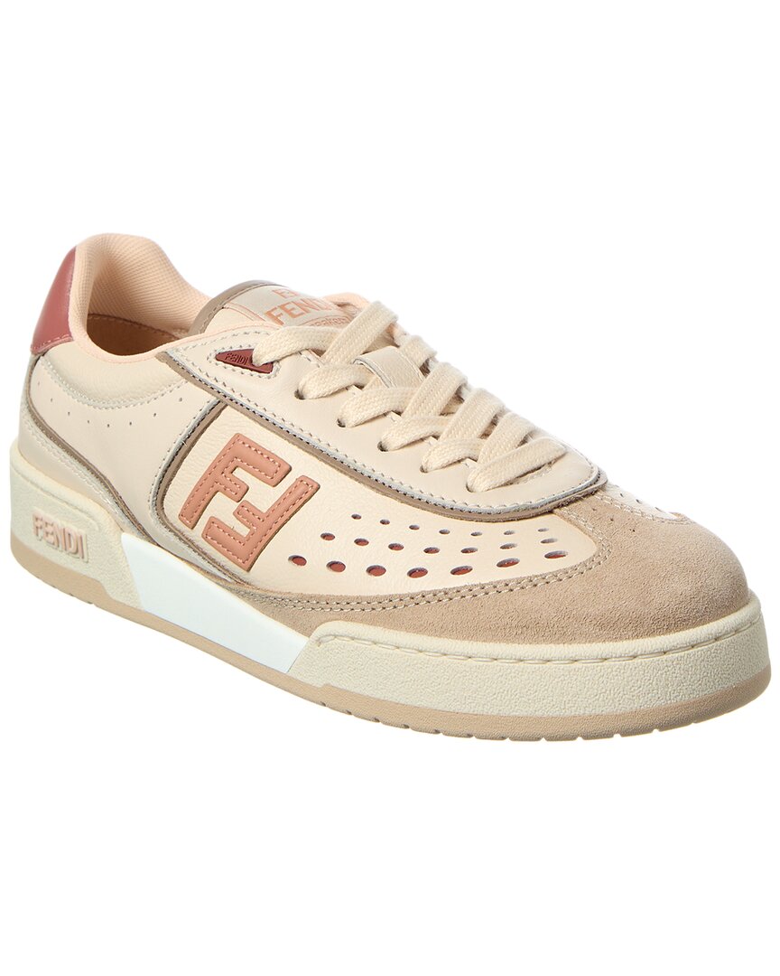 Fendi Match Leather & Suede Sneaker