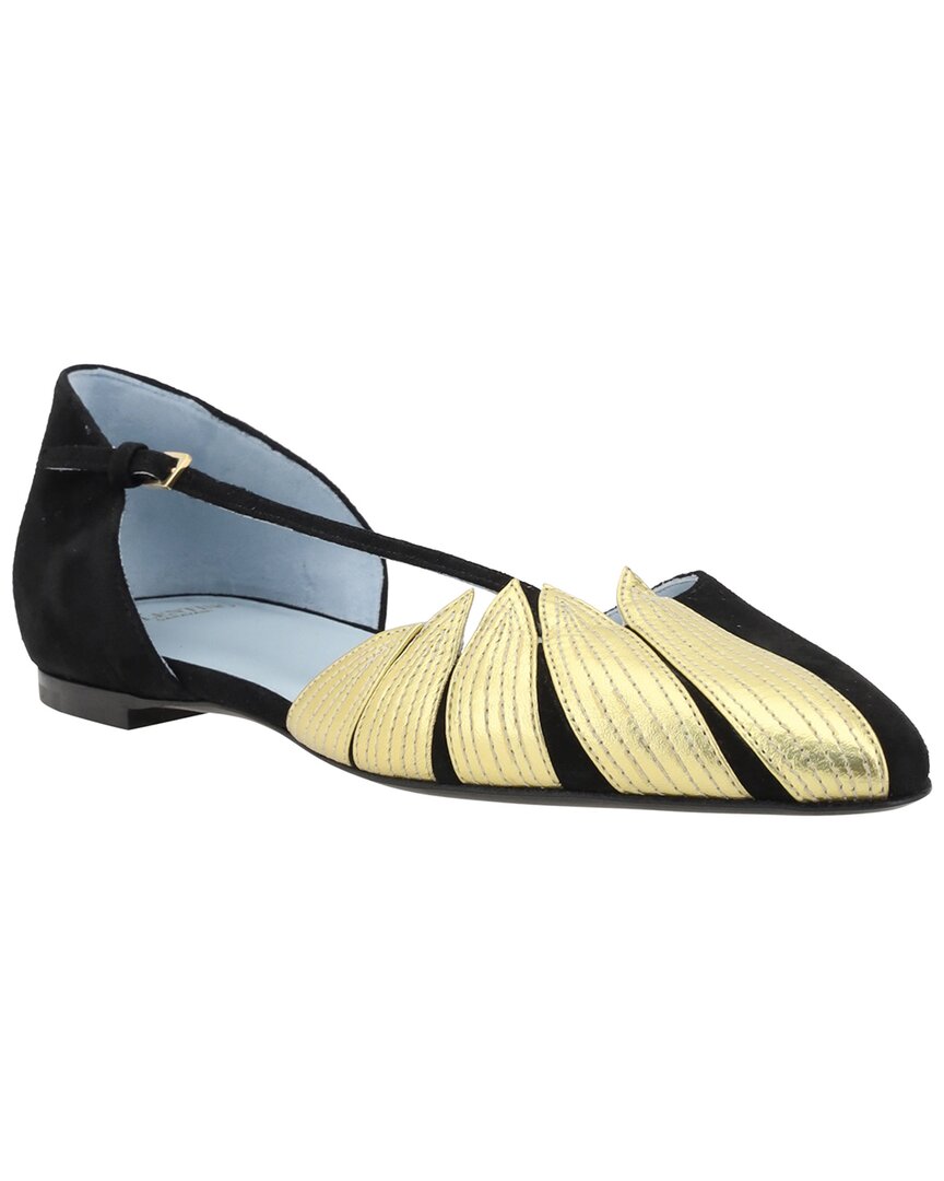 Valentino Ballerinas With Leaf Detail In Black